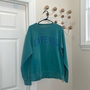 Cuffy's - Vintage Baggy Oversized 90s Cape Cod Sweatshirt - Blue/Green - M
